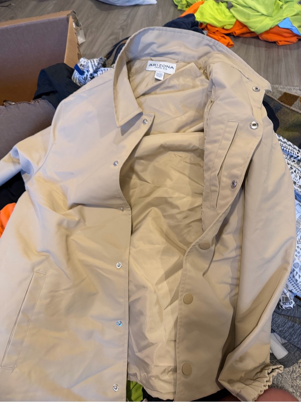Arizona Jean Company beige bomber jacket